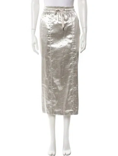 Pre-owned Brunello Cucinelli Linen Midi Length Skirt W/ Tags