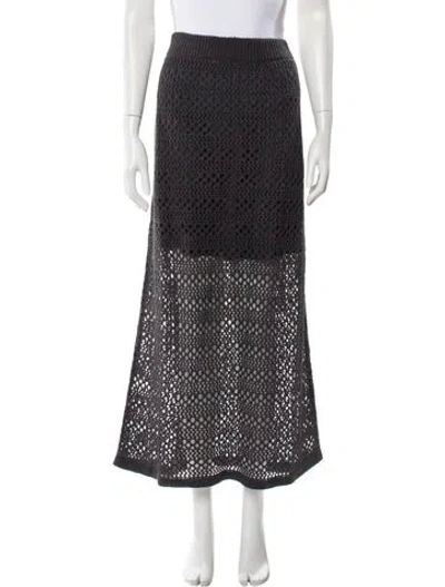 Pre-owned Brunello Cucinelli Linen Midi Length Skirt W/ Tags In Gray