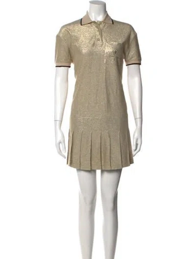 Pre-owned Brunello Cucinelli Linen Mini Dress In Neutral