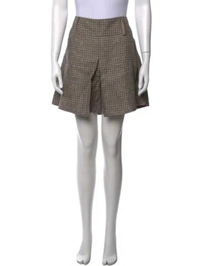 Pre-owned Brunello Cucinelli Linen Mini Shorts W/ Tags In Brown