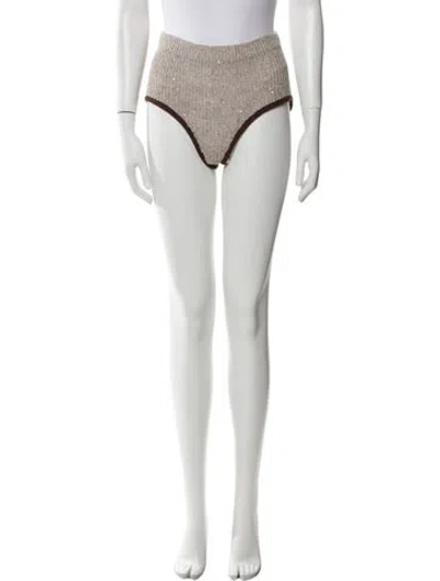 Pre-owned Brunello Cucinelli Linen Mini Shorts W/ Tags In Neutral