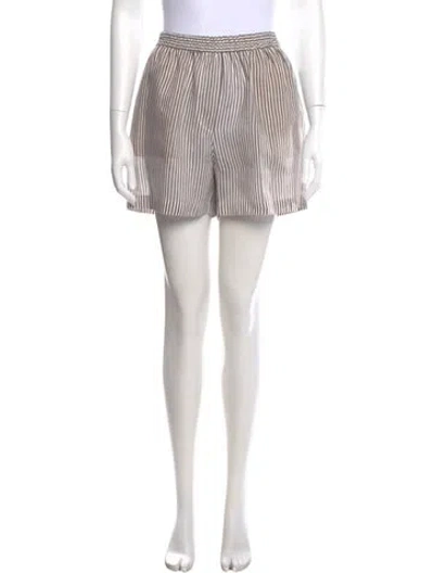 Pre-owned Brunello Cucinelli Linen Mini Shorts W/ Tags In Neutral