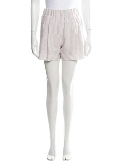 Pre-owned Brunello Cucinelli Linen Mini Shorts W/ Tags In Neutral