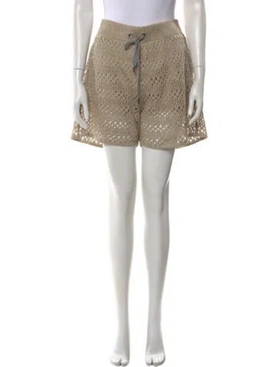 Pre-owned Brunello Cucinelli Linen Mini Shorts W/ Tags In Neutral