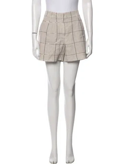 Pre-owned Brunello Cucinelli Linen Mini Shorts W/ Tags In Neutral