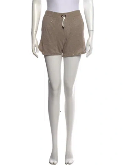Pre-owned Brunello Cucinelli Linen Mini Shorts W/ Tags In Neutrals