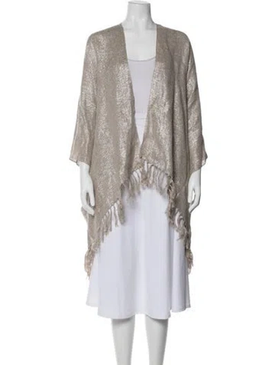 Pre-owned Brunello Cucinelli Linen Open Front Sweater