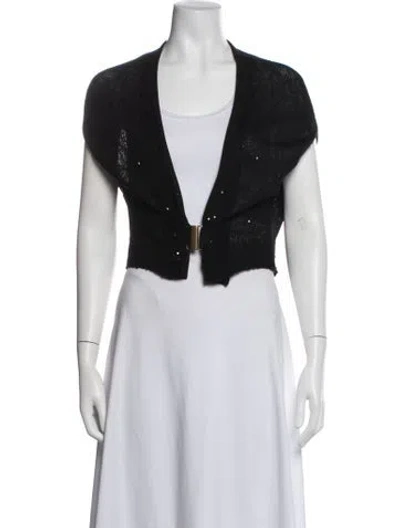 Pre-owned Brunello Cucinelli Linen Open Front Sweater In White