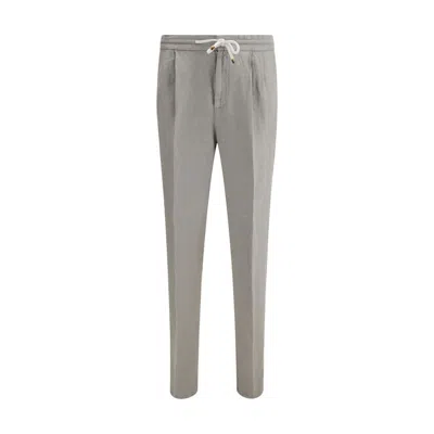 Brunello Cucinelli Linen Pants In Black
