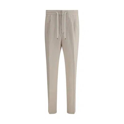 Brunello Cucinelli Linen Pants In Black