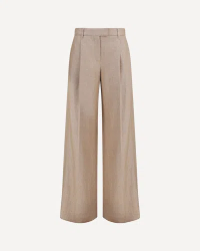 Brunello Cucinelli Linen Pants In Brown