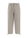 Brunello Cucinelli Linen Trousers Lightweight Adjustable Drawstrings In Kaky