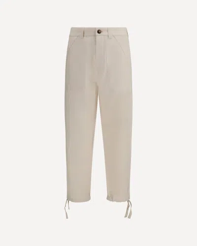 Brunello Cucinelli Linen Pants In Neutral