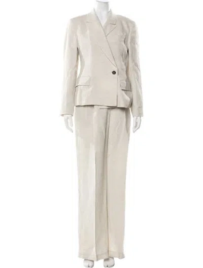 Pre-owned Brunello Cucinelli Linen Pantsuit In Neutral
