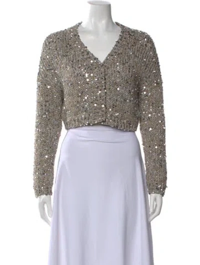 Pre-owned Brunello Cucinelli Linen Patterned Sweater In Neutral