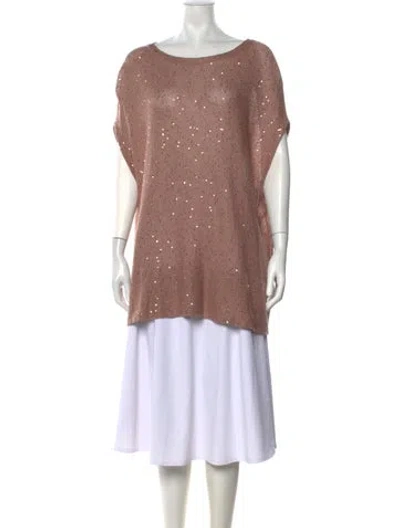 Pre-owned Brunello Cucinelli Linen Patterned Sweater In Neutrals