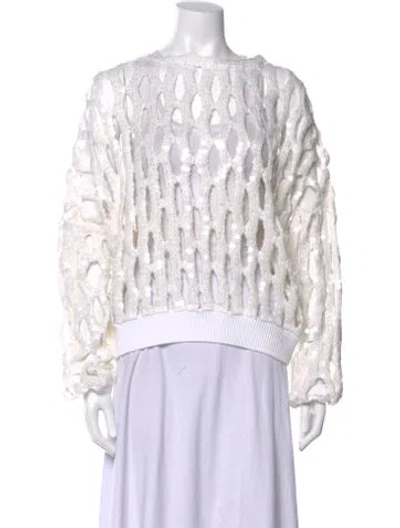 Pre-owned Brunello Cucinelli Linen Patterned Top In Neutral