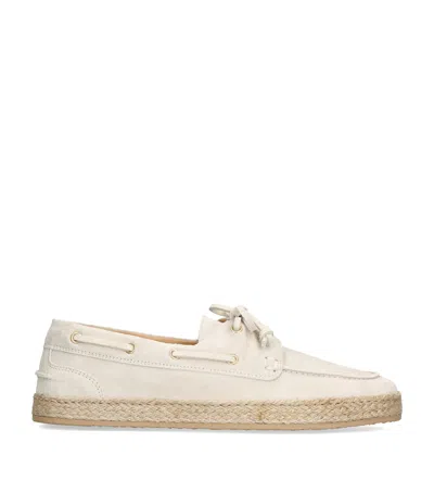 Brunello Cucinelli Linen Penny Loafer Espadrilles In White