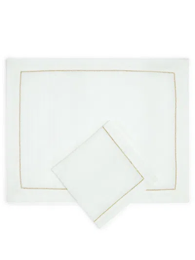 Brunello Cucinelli Linen Placemat Set In White