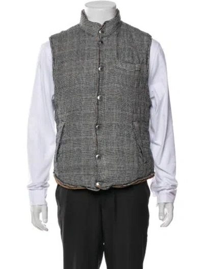 Pre-owned Brunello Cucinelli Linen Plaid Print Vest In Multi