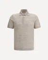 Brunello Cucinelli Linen Blend Polo Shirt With Traditional Collar