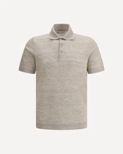 BRUNELLO CUCINELLI LINEN POLO SHIRT