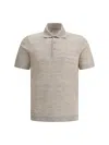 Brunello Cucinelli Linen Blend Polo Shirt With Traditional Collar