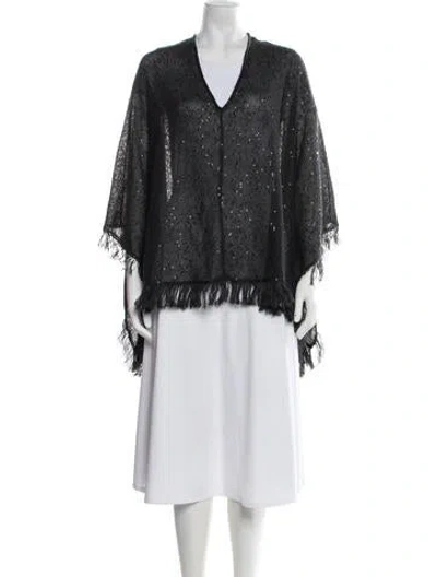 Pre-owned Brunello Cucinelli Linen Poncho In Grey