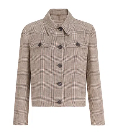 Brunello Cucinelli Linen Prince Of Wales Jacket