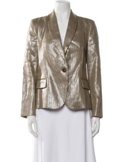 Pre-owned Brunello Cucinelli Linen Printed Blazer