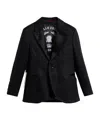 Brunello Cucinelli Linen Satin Tuxedo Jacket With Peak Lapel In Black