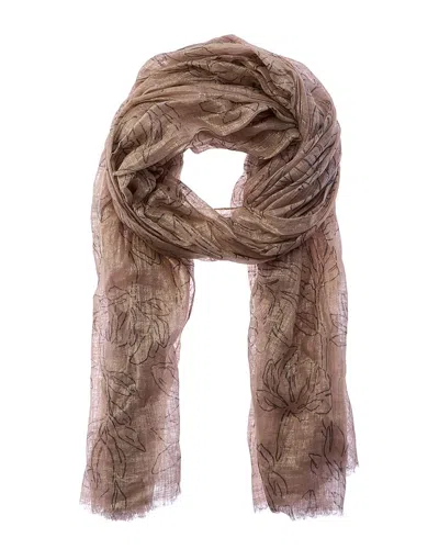 Brunello Cucinelli Linen Scarf In Gold