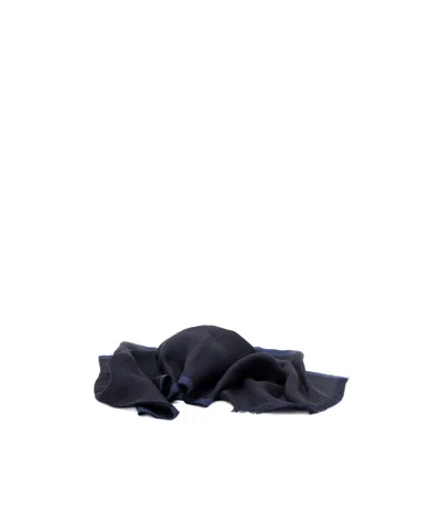 Brunello Cucinelli Linen Scarf In Blue