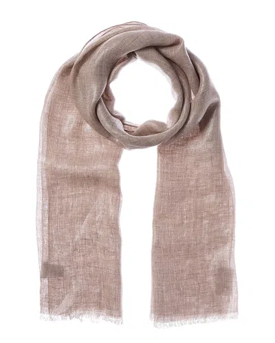 Brunello Cucinelli Linen Scarf In Beige