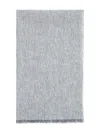 Brunello Cucinelli Linen Scarf In Blue