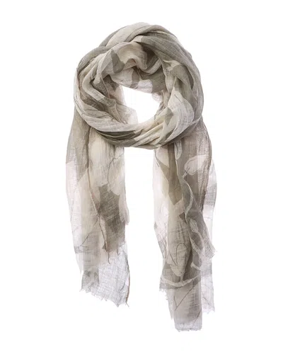 Brunello Cucinelli Linen Scarf In Green