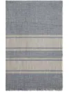 Brunello Cucinelli Stripe-detail Mélange Linen Scarf In Grey