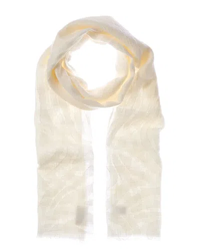 Brunello Cucinelli Linen Scarf In White