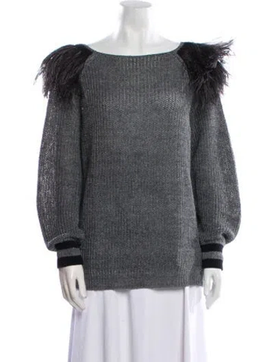 Pre-owned Brunello Cucinelli Linen Scoop Neck Sweater In Multi