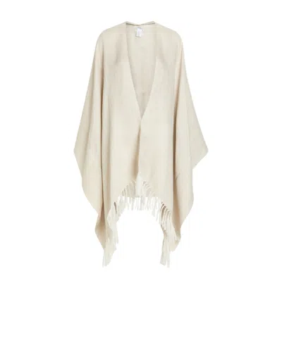 Brunello Cucinelli Linen Shawl In White