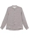 Brunello Cucinelli Light Brown Button-down Shirt In Gray