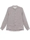 Brunello Cucinelli Light Brown Button-down Shirt In Gray