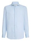 Brunello Cucinelli Spread-collar Shirt In Blue
