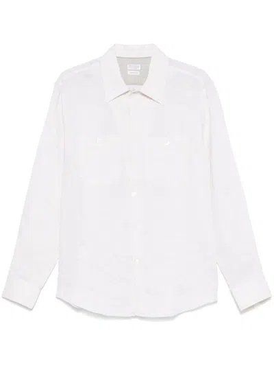 Brunello Cucinelli Linen Shirt In Beige
