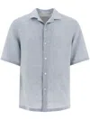 Brunello Cucinelli Linen Shirt In Blau