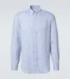 Brunello Cucinelli Long-sleeved Shirt In Blue