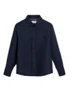 Brunello Cucinelli Linen Shirt In Blue