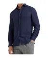 Brunello Cucinelli Linen Shirt With Chest Pockets And Collar In Blue