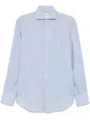 Brunello Cucinelli Linen Shirt In Blue