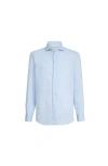 Brunello Cucinelli Spread-collar Shirt In Blue